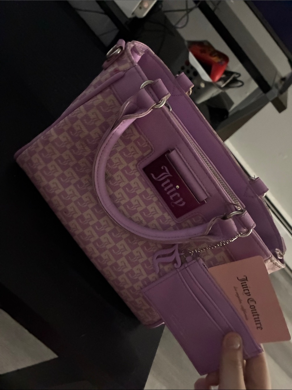 Juicy Couture Lilac Satchel with Logo Charm